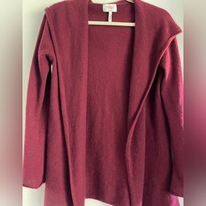 Cashmere Open Cardigan Burgundy Sweater .Laundry by Shellli Segal